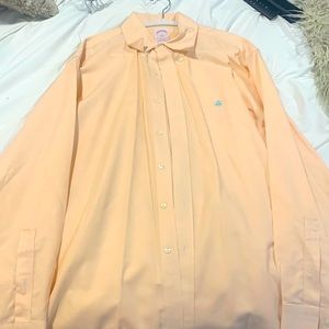 Brooks Brothers mens light orange 346 full long sleeve large